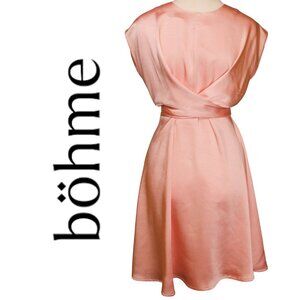 Böhme Pink Satin Midi Dress – Size XS